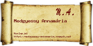 Medgyessy Annamária névjegykártya